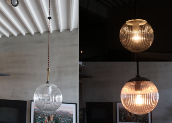 ストライプガラス照明の販売