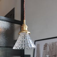 アンティークガラス風のペンダントライト