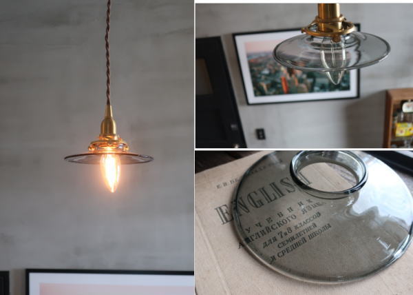 カフェで使いたいブルーグレイガラスの照明